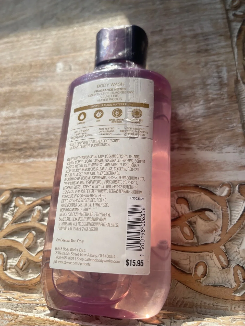 Bath & Body Works Wild Blackberry Jam Body Wash - Purple Pink Gradient